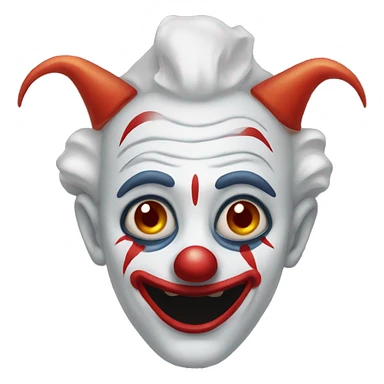 Creepy clown sticker