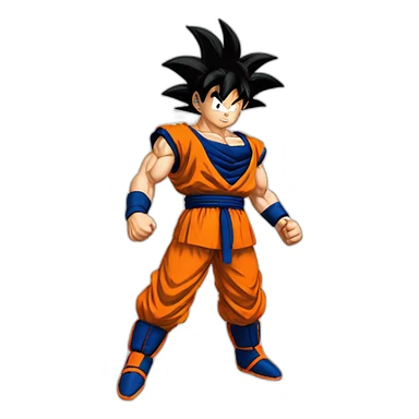 Goku qui fait un foot sticker