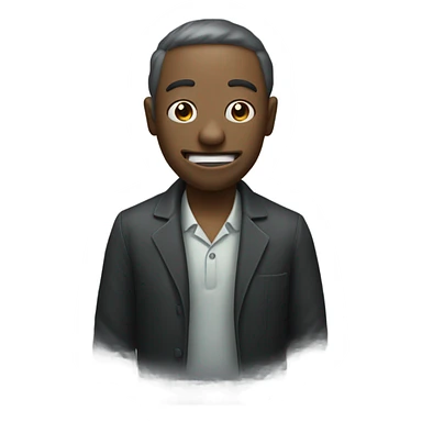 A creepy guy with a breath mint sticker