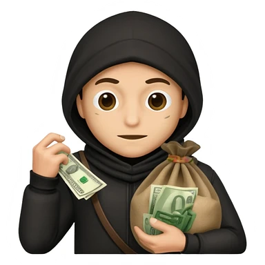 un holbre vestido de ladron sticker