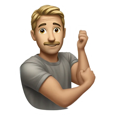 Holds a realistic mirror in his hand sticker