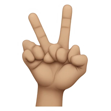 Hands intertwined, and 1 middle finger pointing front also sticker