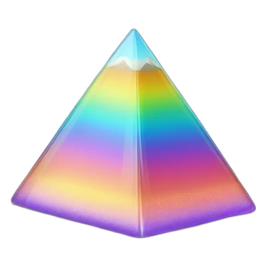 Rainbow glass pyramid sticker