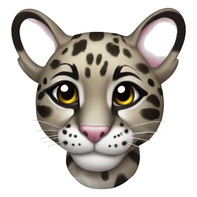 clouded leopard with fairy wings sticker