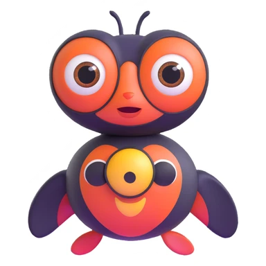 Pixar character with big eyes sticker