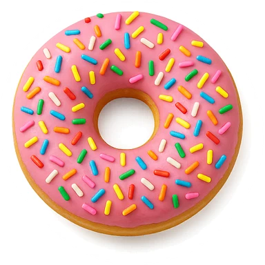 pink donut sticker