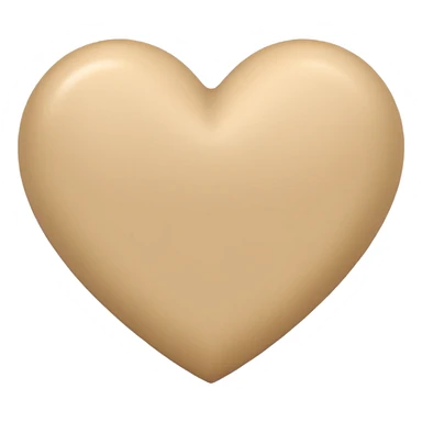Beige heart emoji sticker