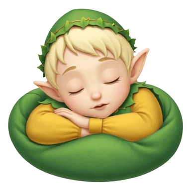 Baby elf sleepy sticker