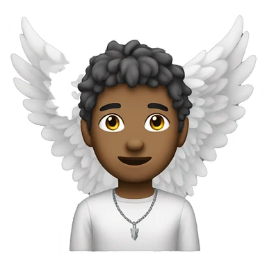 Boy angel wolf sticker