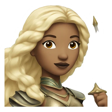 A warrior princess mermaid with blonde hair  sticker