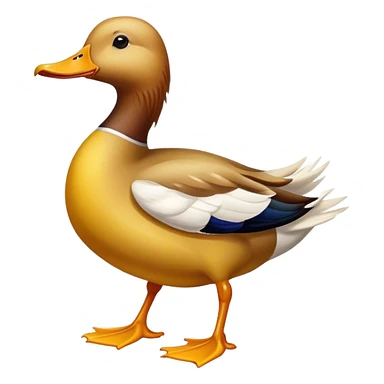 A hustling duck sticker