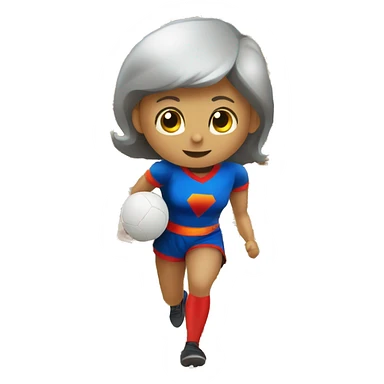 Pelota gigante y una chica encima de la pelota haciendo de supermán  sticker