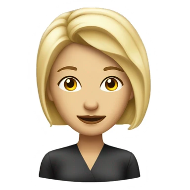 beautiful blonde woman psychologist sitting in chair sticker