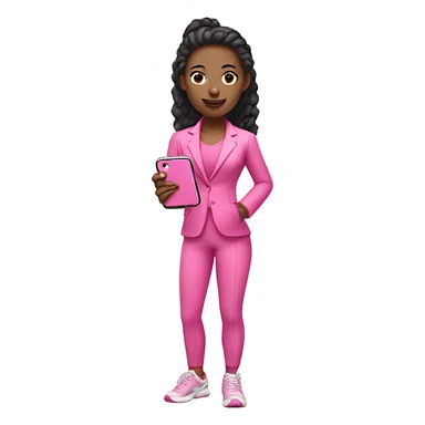 Gym girl with a Pink suit and Pink iPhone  sticker