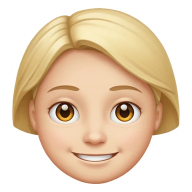 Round face and crossed eyes and smile sticker