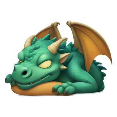 Sleepy dragon sticker