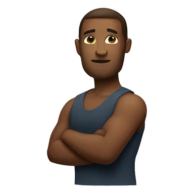 Judgy emoji with arms crossed sticker