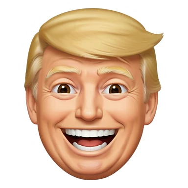 Trump laughing irronically sticker