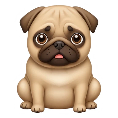 Pug pooping sticker
