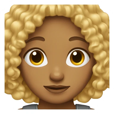Curly girl with blonde hair sticker