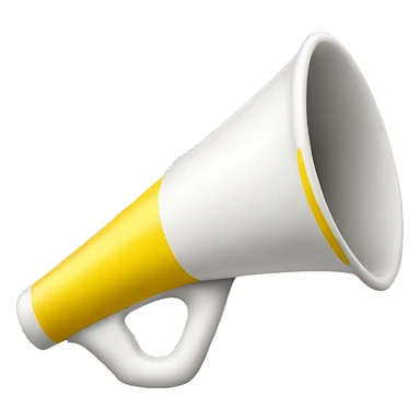 a white and yellow megapone sticker