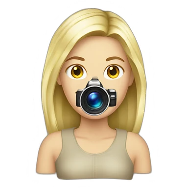 Blond girl Photographer sticker