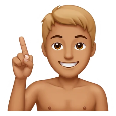 middle finger while smiling sticker