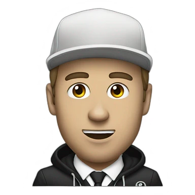 Macron as a rapper sticker