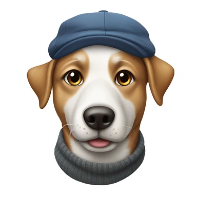 Hund mit Mütze  sticker