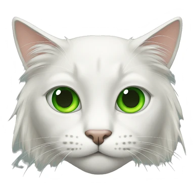 cat with green eyes long hair sticker