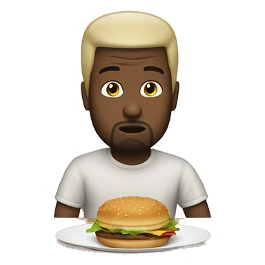 Kanye eating burger sticker