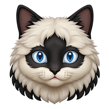 black kitty cat with blue eye sticker