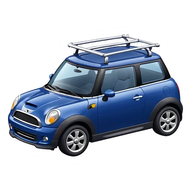 Dark blue mini with roof bars sticker