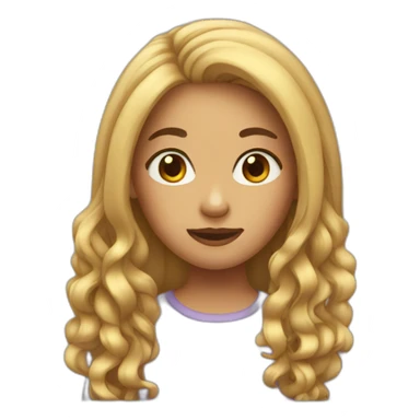 girl with so long hair sticker