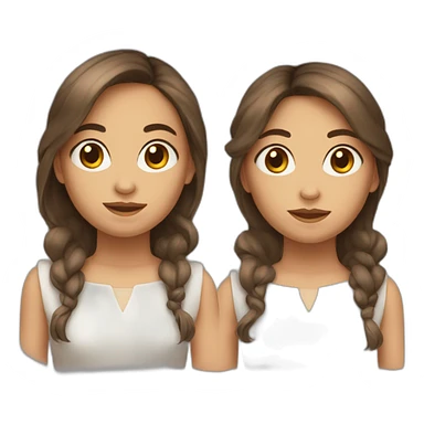 Fille avec des cheveux brun et la peau blanche sticker