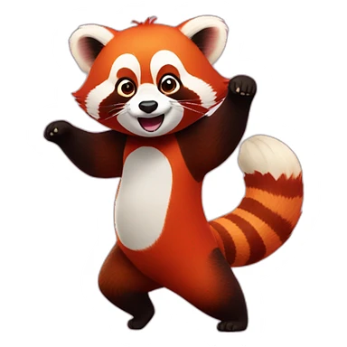 red panda dancing sticker