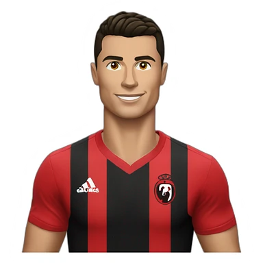 Cristiano Ronaldo with albanian t shirt sticker