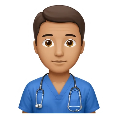 men doctor with wear blue scrub sticker