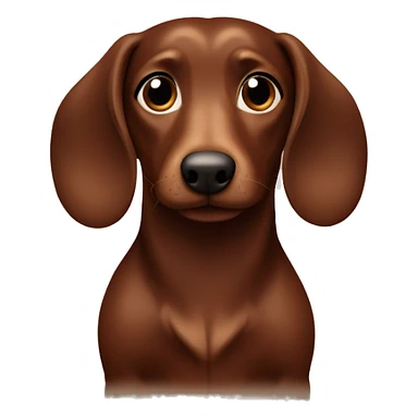 Wiener dog chocolate brown  sticker