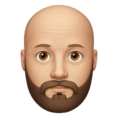 Homme chauve avec une barbe sticker