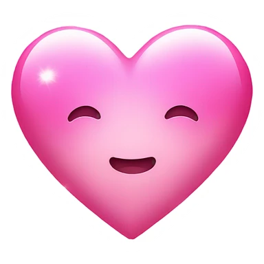 Sparkle with pink heart  sticker