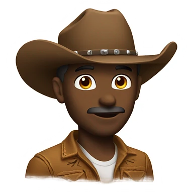 Cowboy with heart eyes sticker