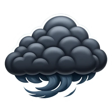 sky full of dark clouds with windy background  sticker