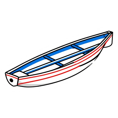 professional Olympic rowing boat, top view sticker
