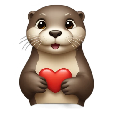 otter that makes a heart sticker