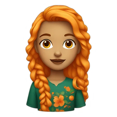 girl with orange haïr and portugese shirt sticker