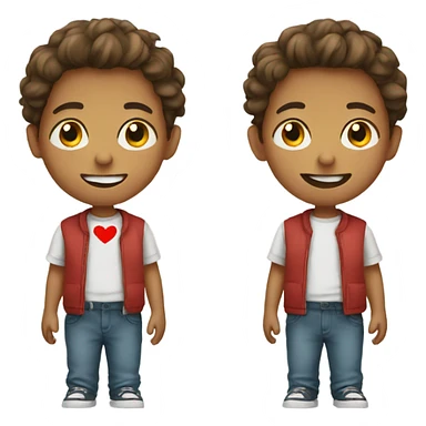 Boy with heart sticker