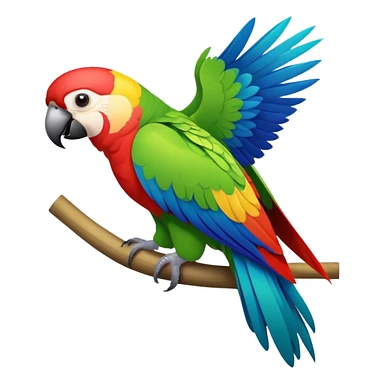 colorful tropical parrot sticker