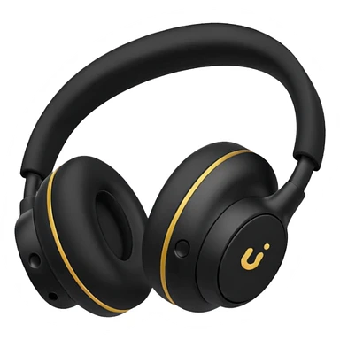  black wireless earbuds that wrap over the ear sticker