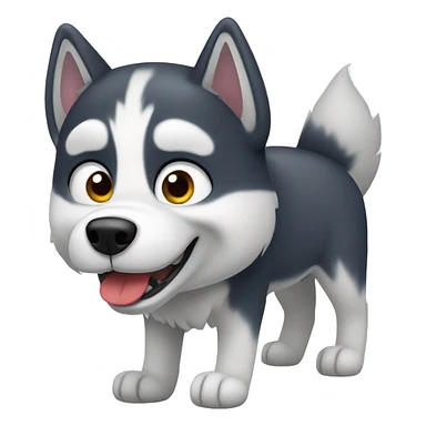 Husky mit Schlitten sticker
